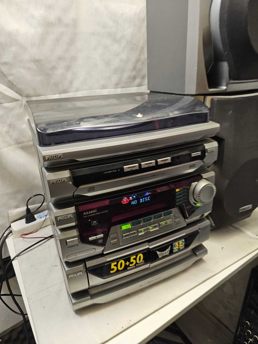 Sistem Audio Hi-Fi Combina Philips AS680C – Cu Pick-up și Boxe Puternice (Pentru Proiect/Revizie)