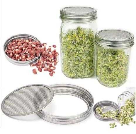 304 Неръждаема Цедка за Буркани Капачка за Покълване на Семена Кълнове