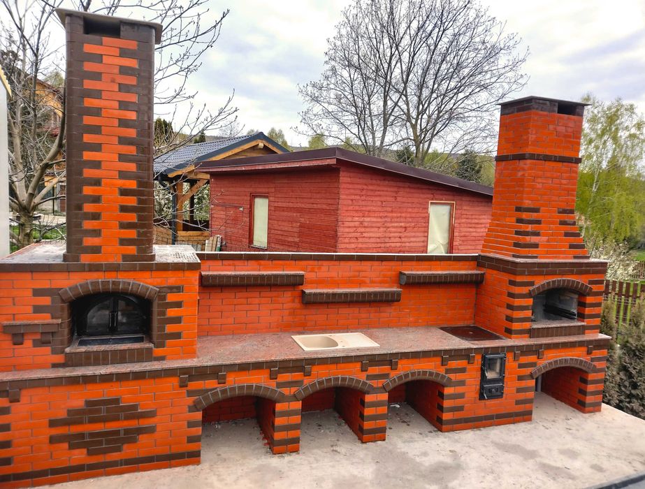 Cărămidă aparentă roșie pentru grătar - cuptor -