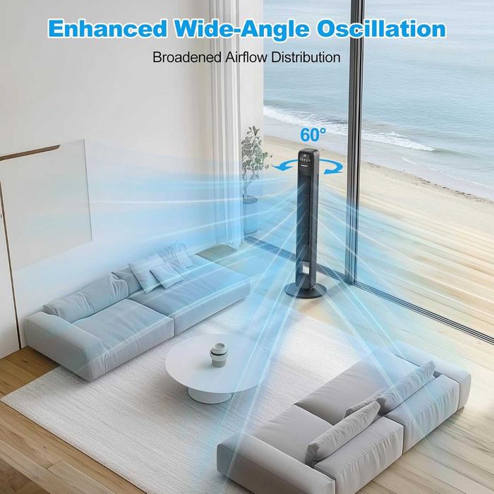 PALINTH Кула вентилатор 100 см, с дистанционно, 3 режима, 3 скорости