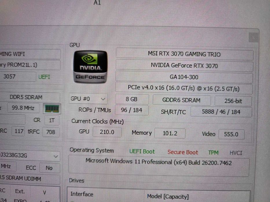 Видеокарта MSI RTX3070 TRIO