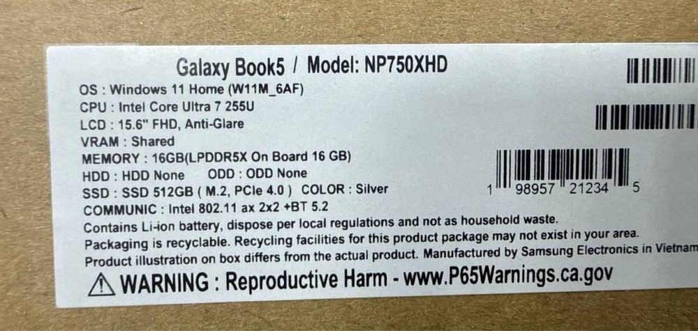 Samsung Galaxy Book 5 USA