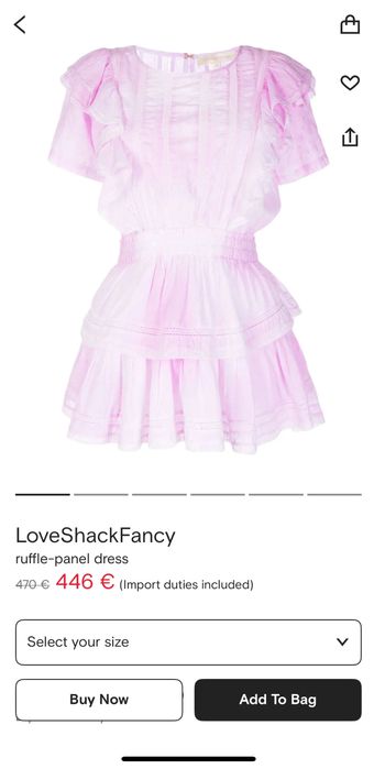 Rochie LoveShackFancy Natasha XS Petite