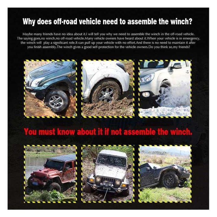 Електрическа лебедка 6000LBS 2720кг 12V/24V с дистанционно за теглене