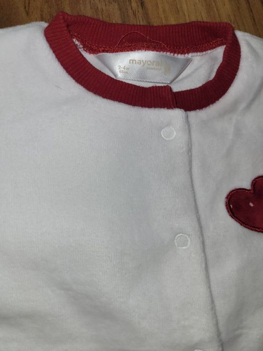 Бял гащеризон ромпър Mayoral, 2-4 месеца