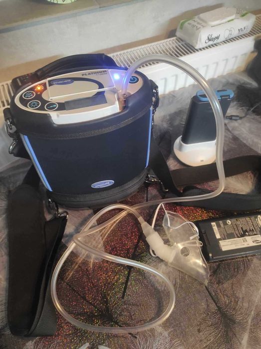 Преносим мобилен концентратор Platinum -4 БАТЕРИИ - БЕЗ ЗАБЕЛЕЖКИ!