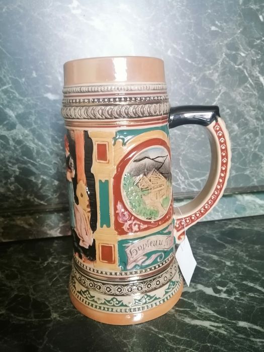 Пивная керамическая кружка