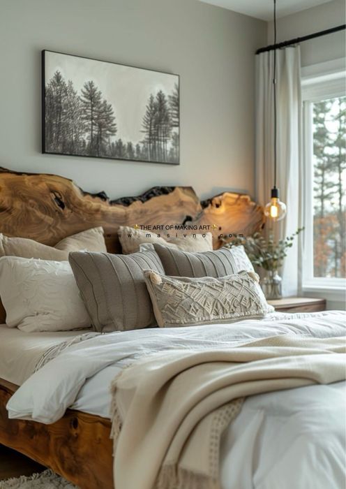 Легло, Спалня от естествено дърво