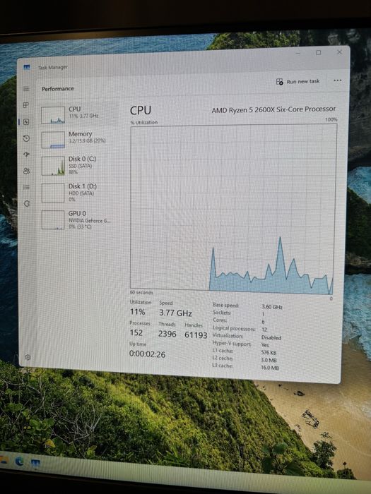 Desktop PC Gaming Ryzen 5 2600X 16GB RAM 1TB GTX 1660 SUPER 6GB