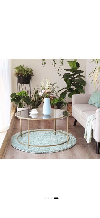 Masa sufragerie / masuta cafea metal si sticla