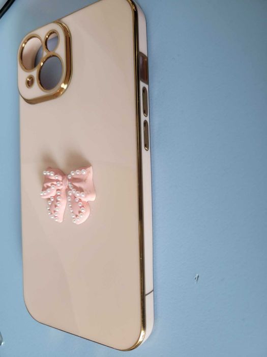 Нов силиконов дамски кейс за Apple iPhone 15, iPhone 14 - розов цвят
