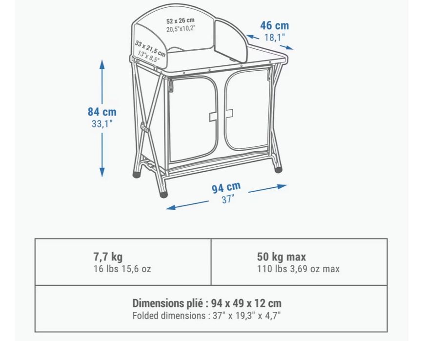 Bucatarie Camping Decathlon NOUA
