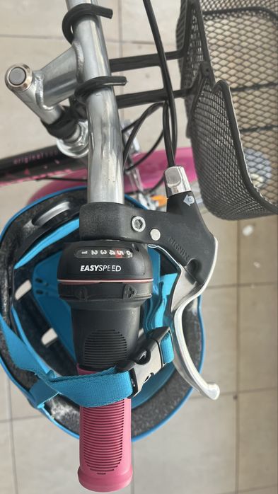 Bicicleta copii 20 inch B’Twin 500, 6 viteze Shimano + casca