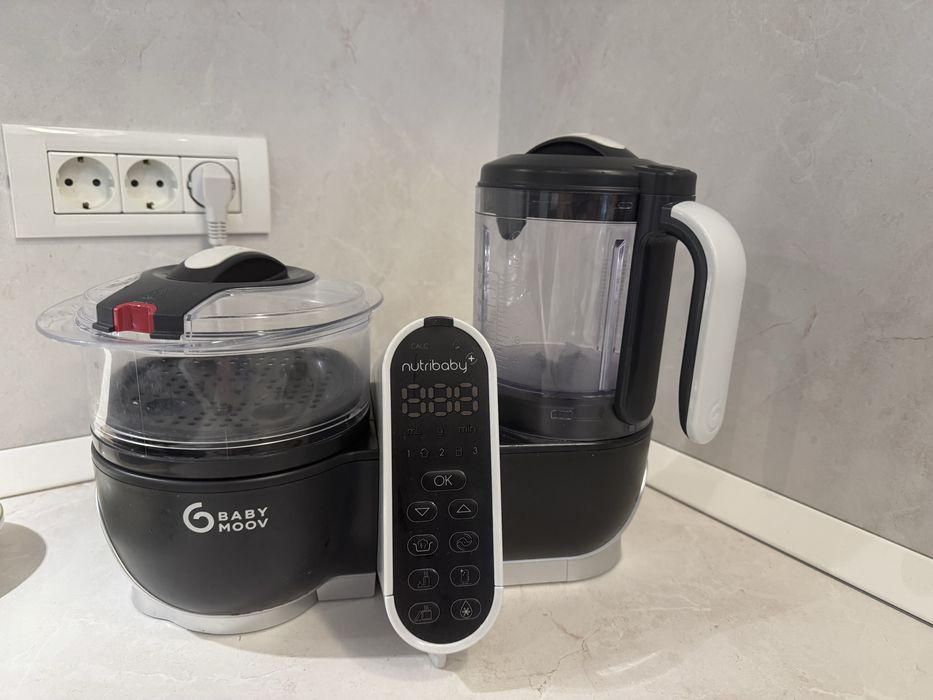 Aparat de gatit cu aburi si maruntit bebe babymoov + nutribaby 5 in 1