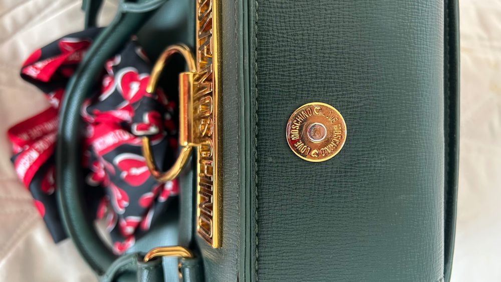 Чанта LOVE MOSCHINO с дълга и къса дръжка, цвят зелен