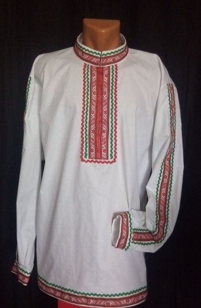 Мъжка риза с шевици,фолклорна риза,риза с народни мотиви
