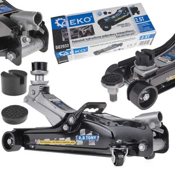 Нископрофилен хидравличен крик тип ''крокодил'' GEKO G02032, 2.5 т, 80-360 мм