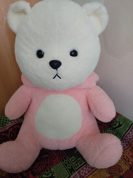 мишка 60см, с капюшоном