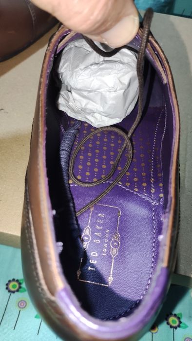 Стилни мъжки обувки от естествена кожа Ted Baker №47/48