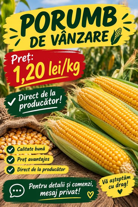 Porumb de vînzare