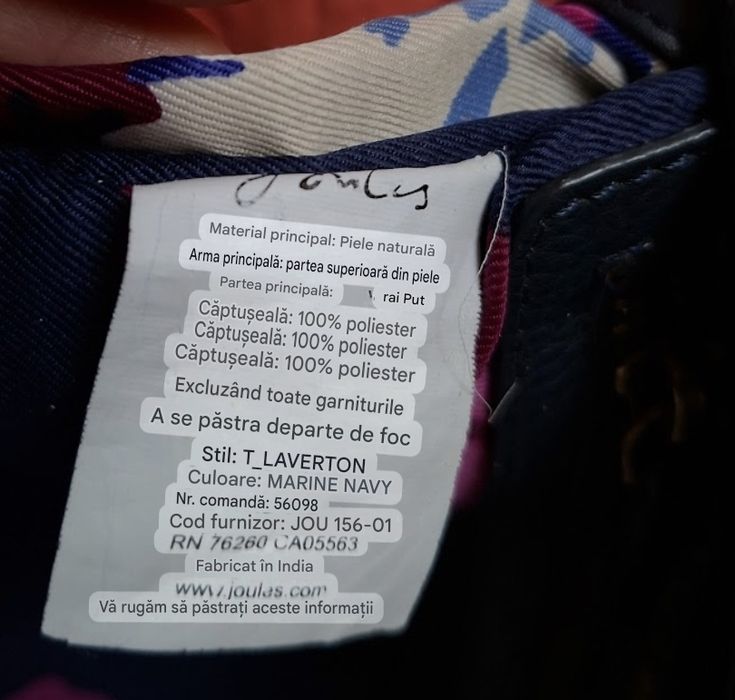 Poșetă  piele  albastru închis