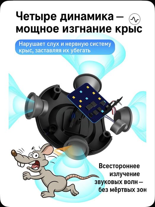 Ультрозвуковая ловушка отпугиватель 360 градусов