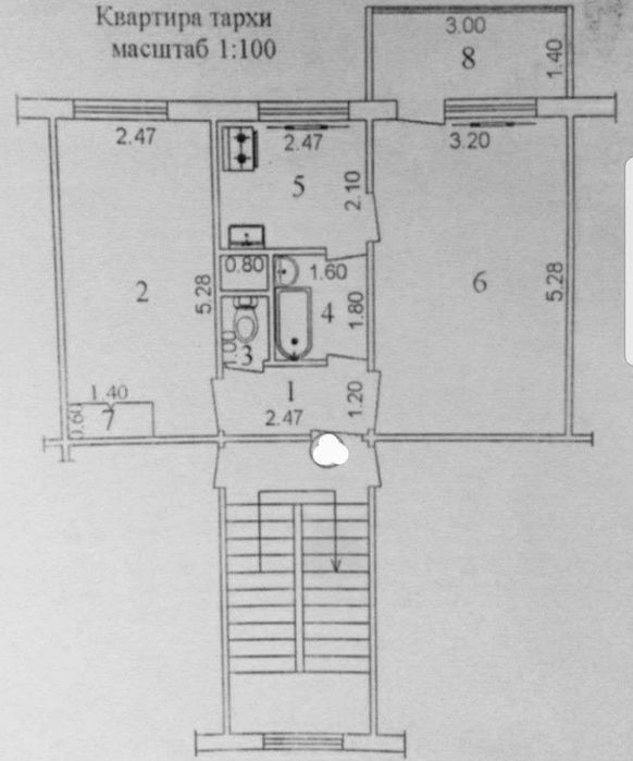 Продается 2в3-х ком. квартира. Ялангач, 7 поликлиника