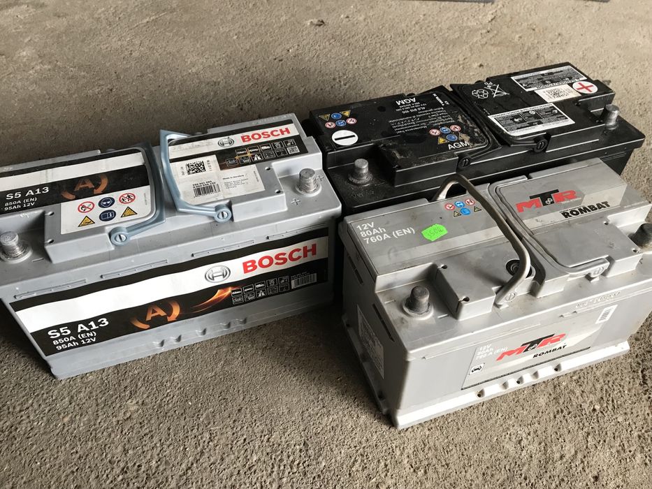 Baterie auto 12 v  45Ah-74Ah, 100Ah