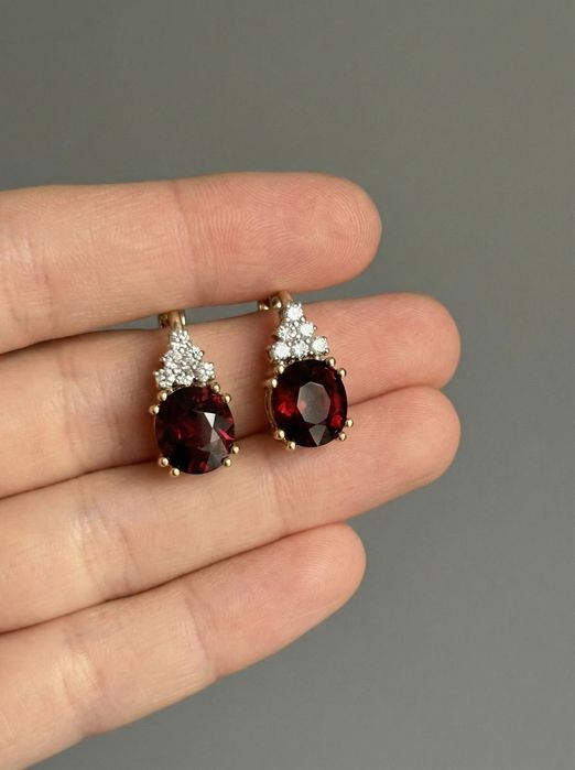 Серьги с гранатом