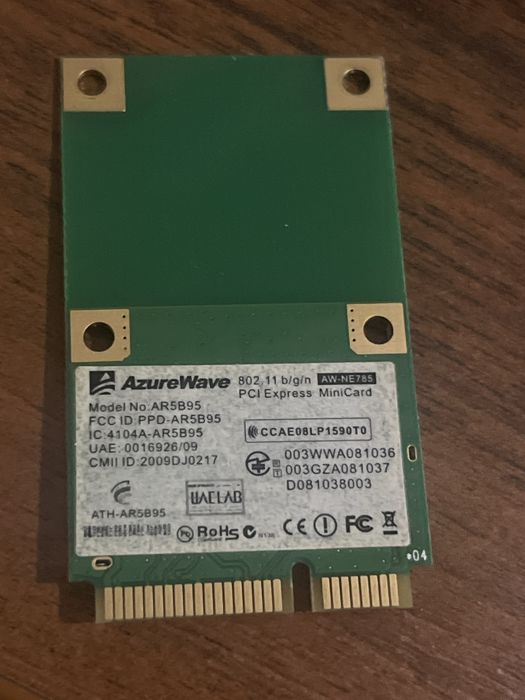 WIFi PCI-E 802.11 b/g/n Qualcomm Atheros AR5B95