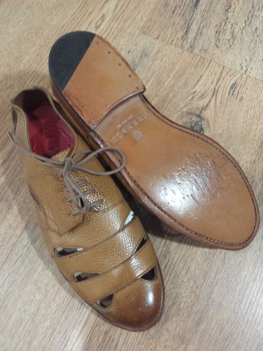 Deosebiti pantofi oxford handmade GRENSON calitate premium piele naturala integral 37