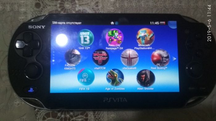 PS Vita Прошитый с 10 Играми:Fifa19, Minecraft, MK, Injustice,Killzone