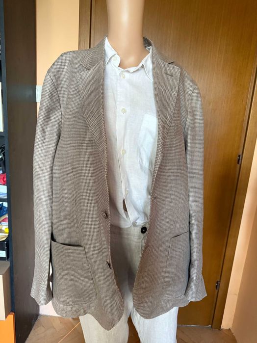 Мъжко ленено сако Massimo Dutti, размер 54