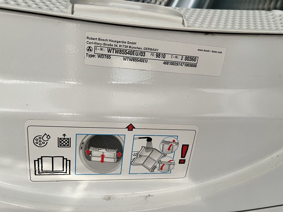 Uscator de rufe bosch serie 8 A++