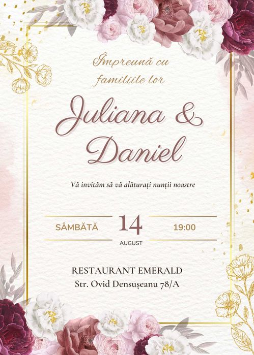 Creare Logo/Invitatii nuntă/Carti de vizita/Meniu/Etc