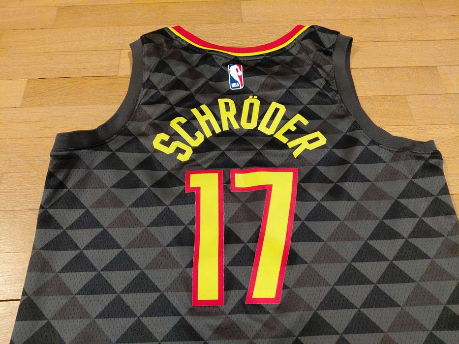 Atlanta Hawks 17 Dennis Schroder Nike Swingman размер S потник NBA баскетбол джърси