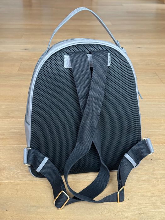 Rucsac Coccinelle piele naturala gri, nou