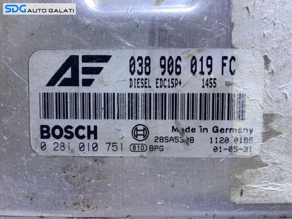 ECU Calculator Motor Seat Alhambra 1.9 TDI 116CP AUY 2001 - 2010 Cod 038906019FC 0281010751 [L3248]