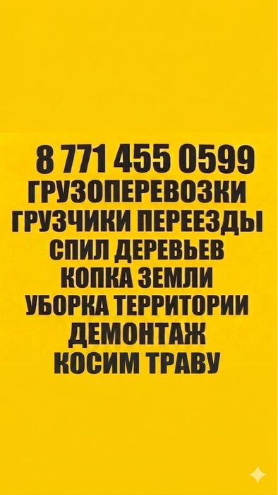 Услуги грузчиков по городу Алматы 24/7