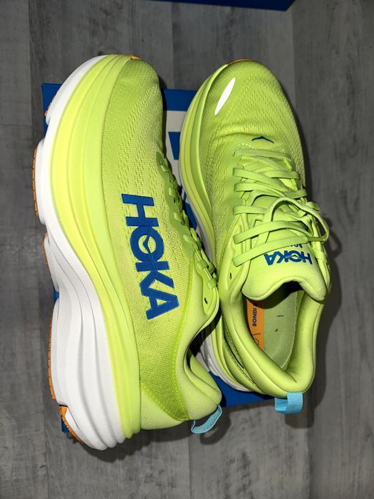 Vând papuci de alergare HOKA Bondi 8 Lime Edition Noi LICHIDARE