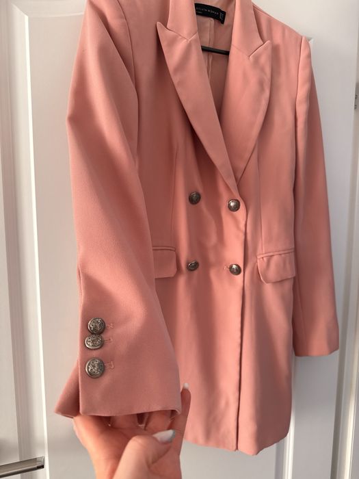 Rochie sacou roz pudra