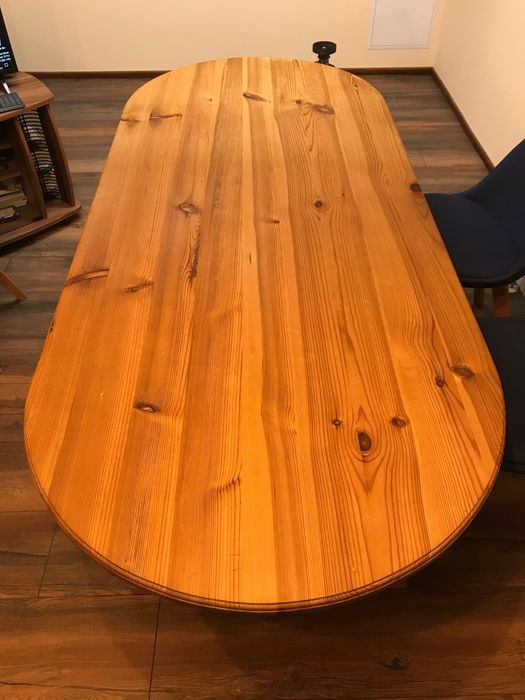 Холна/трапезна маса масив от слепен плот чам