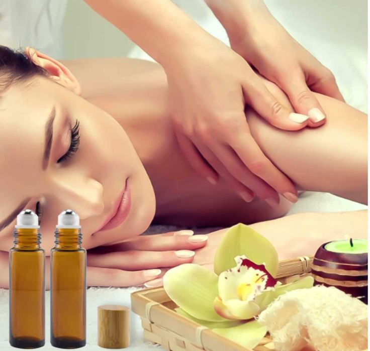 Флаконы-роллеры с бамбуковой крышкой