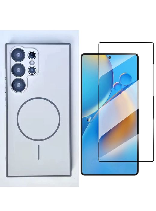 Samsung S25 S26 PLUS ULTRA - Husa Tpu Magnetica Ultra Slim + Folie Sticla Full Edge