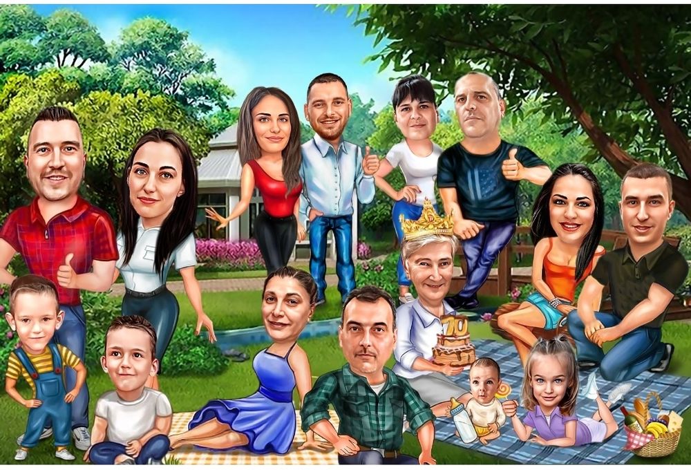 карикатура шарж от снимка перфектен подарък