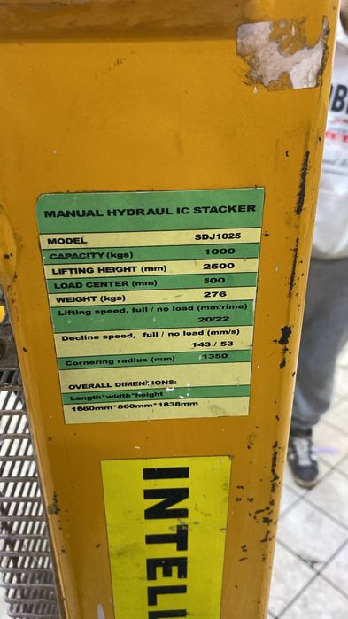 Продам гидравлический штабелер