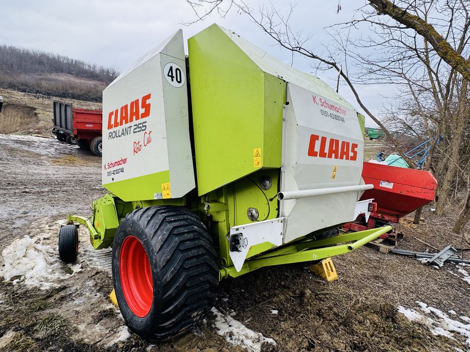 Presa de balotat Claas255, 250 Roto Cut,Plasă baloți rotunzi 1.20