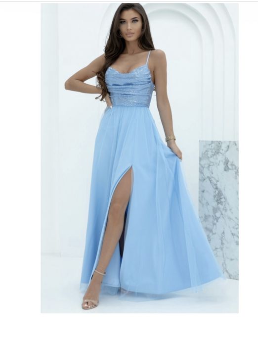 Rochie lunga albastra