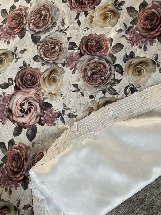 Set draperii cu imprimeu floral