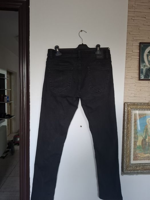 Blugi baieti  negri  , material blug  elastic